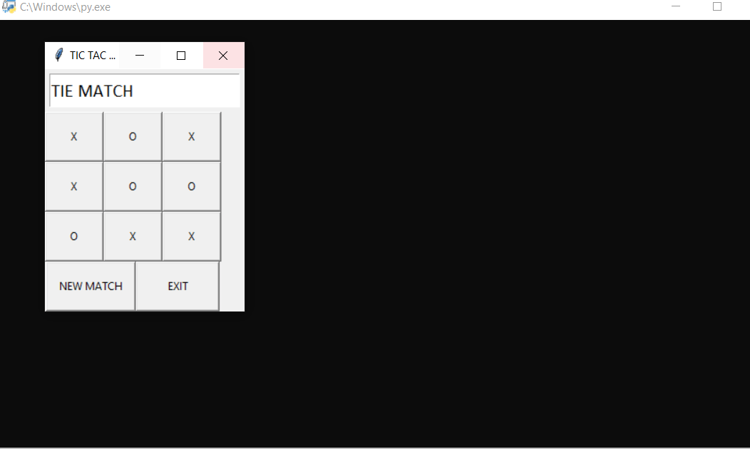 ttt - TIC TAC TOE USING GUI IN PYTHON WITH SOURCE CODE