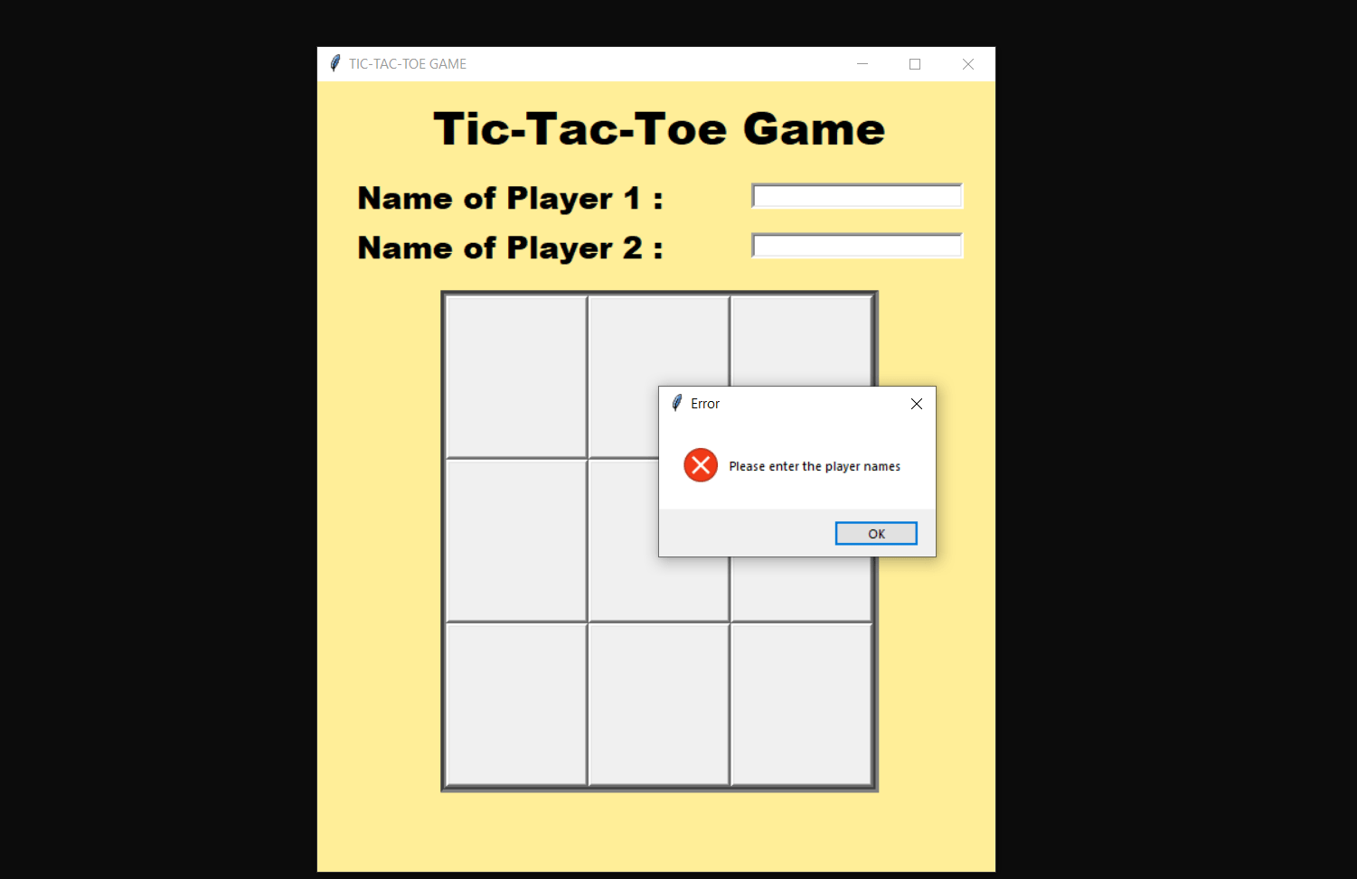 tttg - SIMPLE TICTACTOE GAME IN PYTHON WITH SOURCE CODE