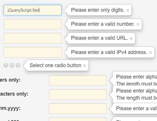client server form validator - Download Validate HTML Forms On The Client/Server Side - jQuery bValidator