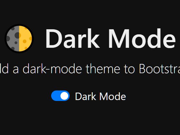 dark mode bootstrap - Free Download Dark Mode For Bootstrap - Dark Mode Switch