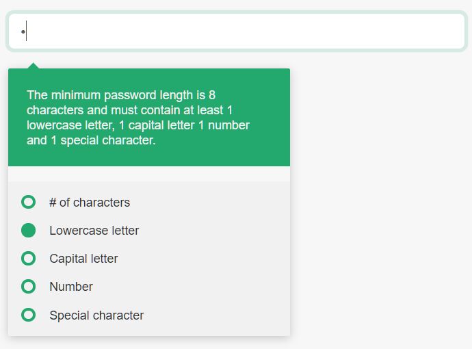 validate password requirements - Free Download Validate Password Complexity With jQuery Password Requirements