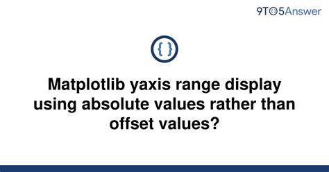 th 197 - Python Tips: How to Display Matplotlib Yaxis Range Using Absolute Values Instead of Offset Values
