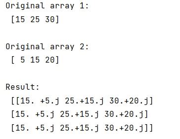 th 64 - Creating Complex Arrays with Numpy from 2 Real Arrays
