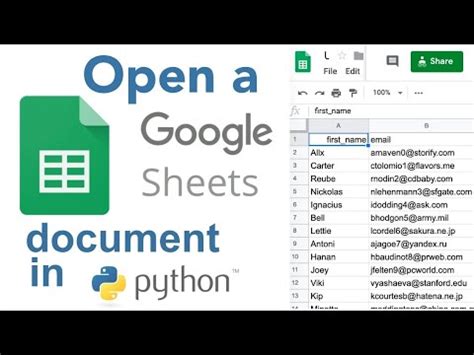 th 258 - Accessing Google Sheets with Python Made Easy: A Step-by-Step Guide