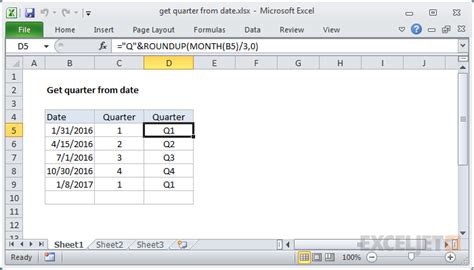 th 559 - How to Determine the Quarter of a Date in Excel?