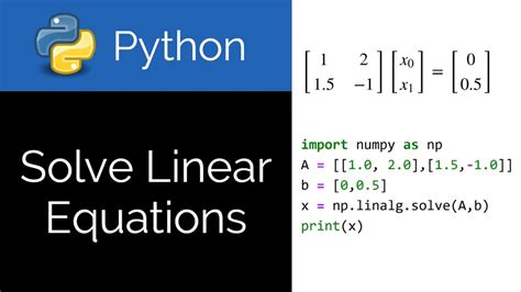 th 139 - Python Tips: Discovering the Power of Python Modules for Solving Linear Equations