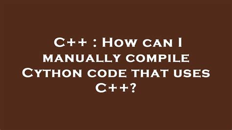 th 190 - Python Tips: Exploring Cython's Capabilities to Compile Executables