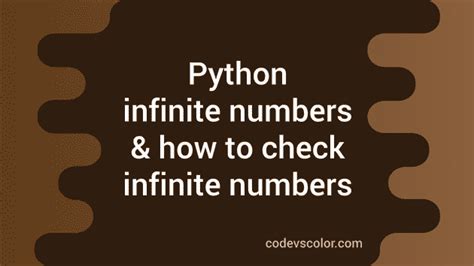 th 223 - Python Tips: How to Represent an Infinite Number in Python