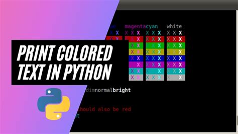 th 293 - Resolve Colorama for Python not printing color on Windows