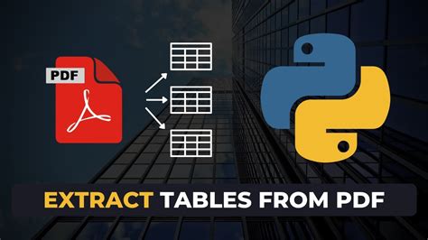 th 95 - Extracting Tables from PDF Using Python: A Guide